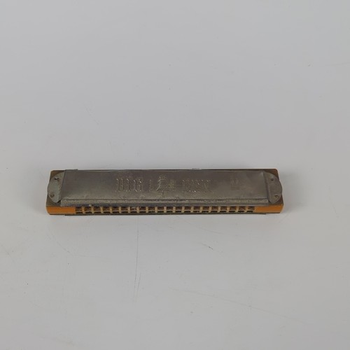 Harmonica wooden comb metal - harmonica,