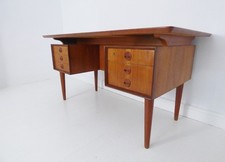 STUNNING VINTAGE DANISH TEAK FLOATING DESK  - 1960's