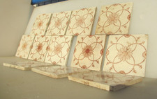 Antique ceramic tiles floral - tiles,