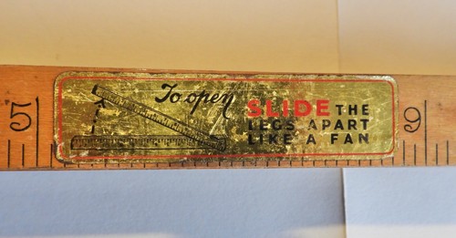 Vintage wooden folding - folding, ruler
