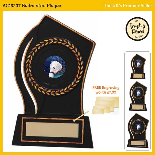 Badminton presentation plaque - badminton,