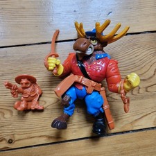 TMNT Monty Moose - Vintage Playmates Teenage Mutant Ninja Turtles - COMPLETE