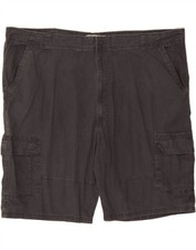 WRANGLER Mens Cargo Shorts W52 5XL  Grey Cotton DP70