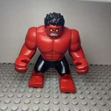 LEGO Marvel Super Heroes -Red Hulk -Giant, Yellow Eyes - Sh0370- Minifigure RARE