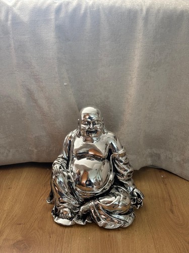 Silver buddha sitting wise - silver,
