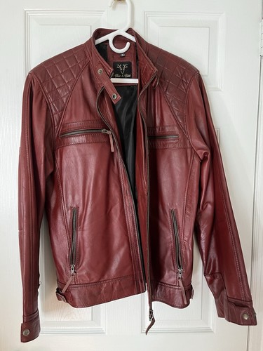 Men red cafe racer jacket - men,