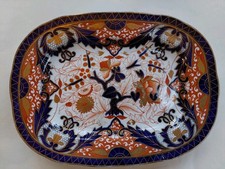 ANTIQUE PORCELAIN PLATE, IMARI JAPAN PATTERN POSS. COALPORT A/F STAPLE REPAIR