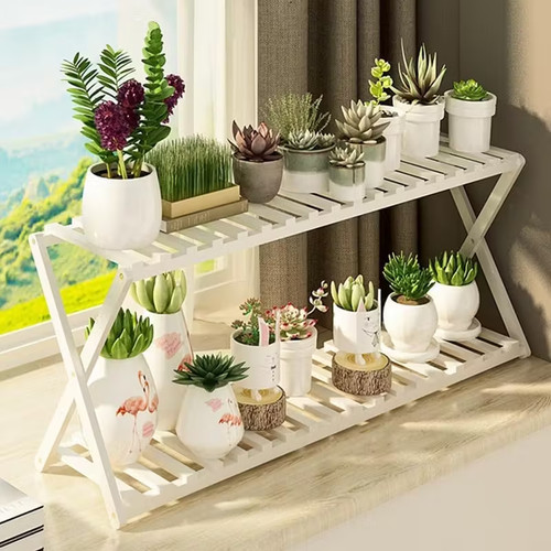 Tier wooden plant stand - wooden,
