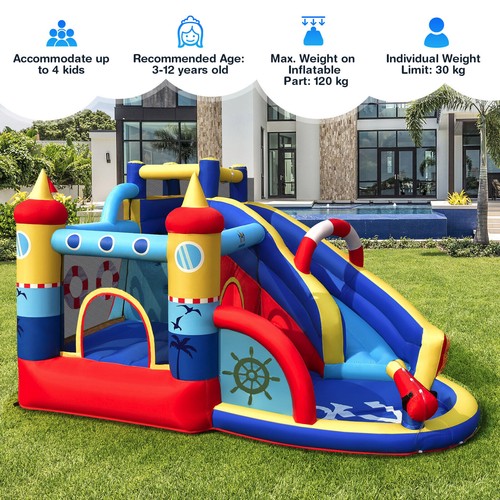 Inflatable water slide - slide, in