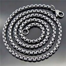 7" - 40" BELCHER ROLO NECKLACE BALL LINK CHAIN STAINLESS STEEL SILVER MENS CLASP