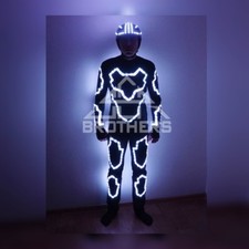 Tron LED flyboard suit and helmet for water show. Model Wolf. Extended Set.