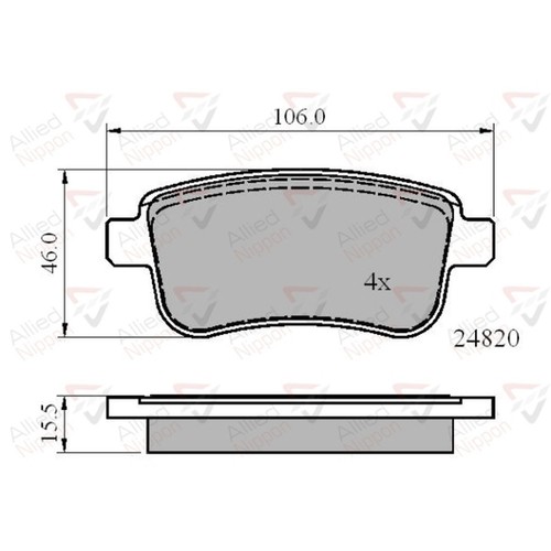 Brake pads set for renault - brake,
