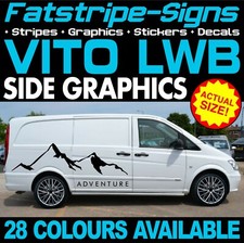 to fit MERCEDES VITO LWB STRIPES GRAPHICS STICKERS DECALS CAMPER DAY RACE VAN
