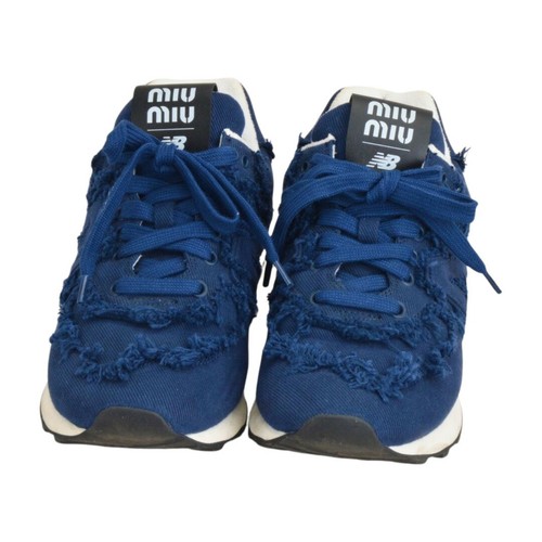 Miumiu balance shoes navy - miumiu,
