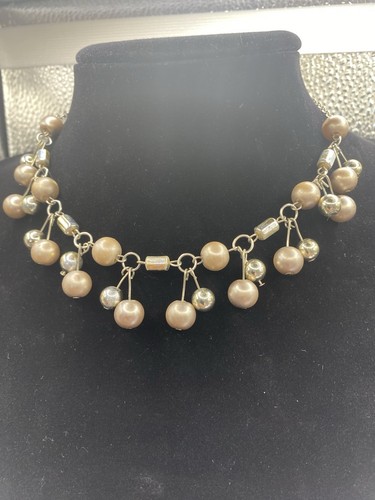 Necklace silver tone - necklace,