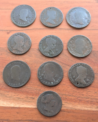 Lot old spain copper - lot,