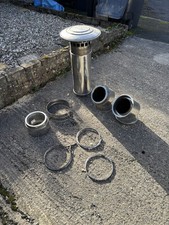 Wood Burner Stove Flue Pipe Twin Wall 8ins Stainless Steel