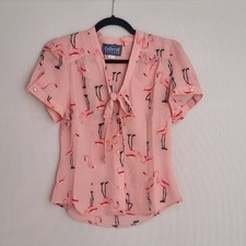 Womens Retro Pink Flamingo