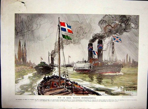 Old vintage print chateaux - old,