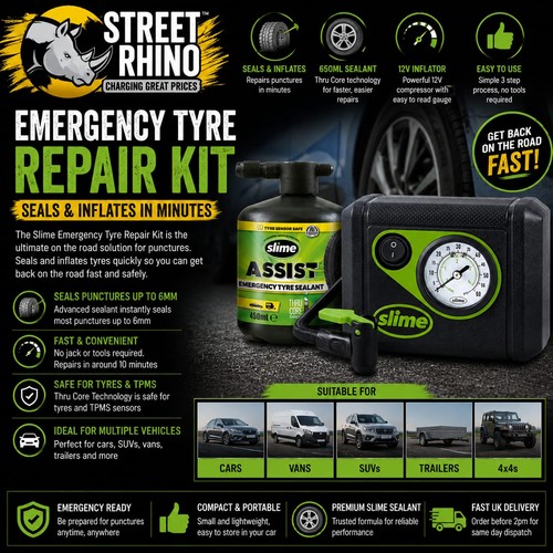 Slime emergency tyre puncture - slime,