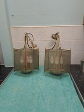 Pair Of Vintage Brass Pendant