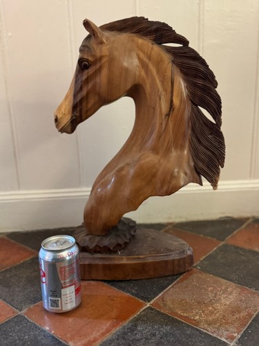 Small hand carved wooden horse - hand-carved,