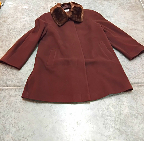 Chocolate brown wool cashmere - brown,