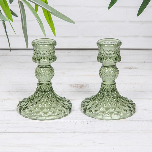 Vintage green glass - green,