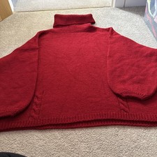 Next Dark Red Cosy Funnel Neck Jumper Plus Size XXL/24