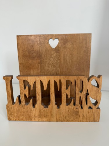 Wooden letter rack - wooden,