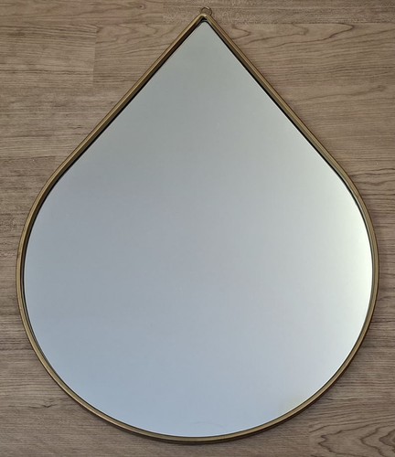 Gold tone teardrop metal - tone,