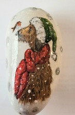 HAND PAINTED RESINED  SCRUFFY