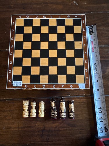 Vintage russian wooden chess - wooden,