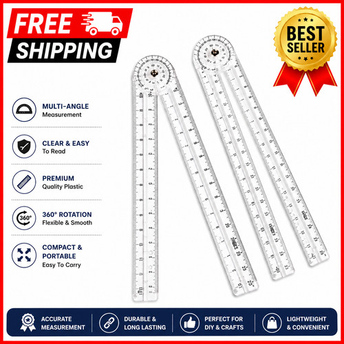 Folding acrylic ruler portable - folding,
