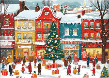 Snowy Christmas Town 1000