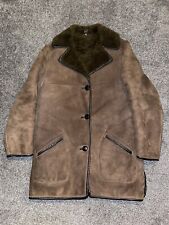 Womens K&M Coat, Size 14 - 16,  Real Sheep Skin, Brown, Sherpa Style, Long