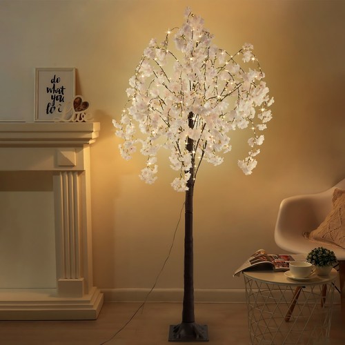 6ft 450 led lighted - 6ft, cherry