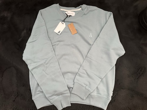 Blue french terry crewneck - blue,