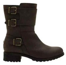 UGG® AUSTRALIA WILCOX STOUT LEATHER BIKER BOOTS UK 6.5 EUR 39 USA 8 RRP £165