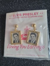 Elvis Original 1956  Promo Loving You Earings On Original Card (Not Jumpsuit)