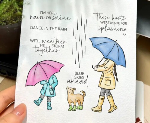 Clear stamps umbrella - clear,