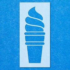 Soft Serve Ice Cream Stencil Stencil, Mylar Airbrush Painting Wall Art Crafts