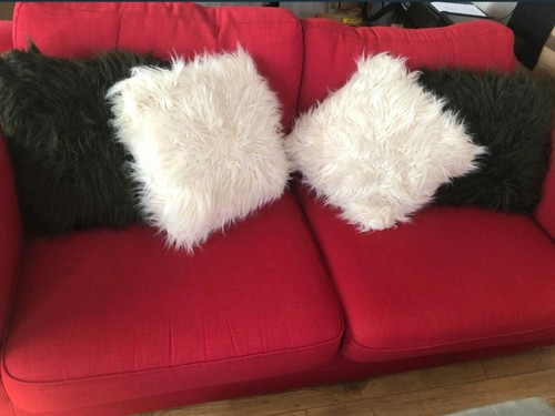 Faux fur square - cushions, set