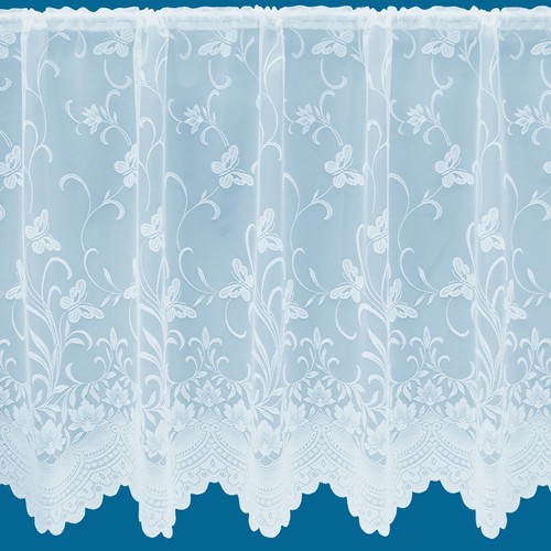 White net curtains slot - curtains, top