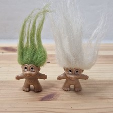 1989 Dam Trolls With Green And White Hair Pencil Topper Small