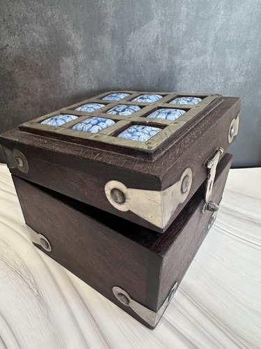 Vintage wooden trinket box - vintage,