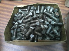5 x Vintage British Made 7/16 x 1" long BSW Hex Head Bolts. Whitworth.