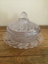 Vintage Antique Etched Glass