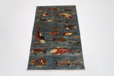 3 x4 ft Fish Gray Animal Rug