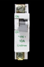 CRABTREE 10 AMP TYPE 1 M6 MCB